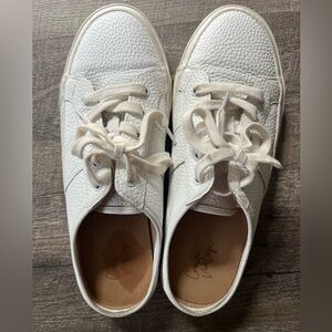 Crown Vintage Textured White Slip-In Sneakers
